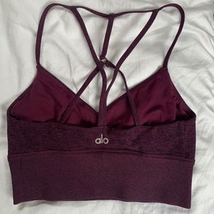 Women's Burgundy and Purple Crop-top